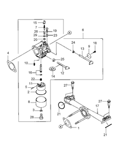 Fh381v-As22 Carburetor Diagram and Parts List for G1332 55AI5GMQ750-WAM Cub Cadet Lawn Mower